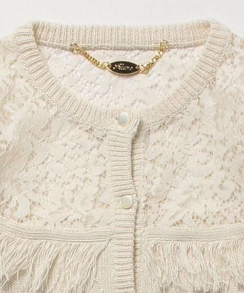 Kaon（カオン）の「KAON / レースヨーク ニットカーディガン（ニット/セーター・レディース・ホワイト系その他/ブラック・ONE SIZE）」の11枚目の写真