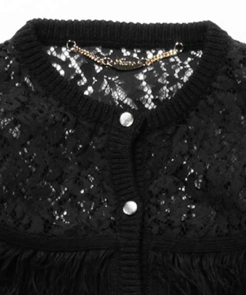 Kaon（カオン）の「KAON / レースヨーク ニットカーディガン（ニット/セーター・レディース・ホワイト系その他/ブラック・ONE SIZE）」の20枚目の写真