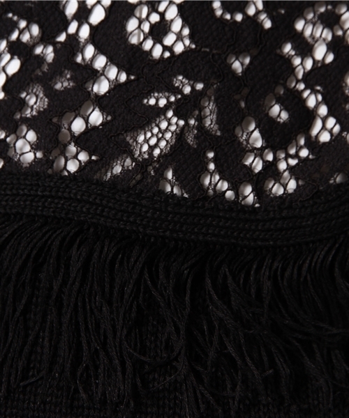 Kaon（カオン）の「KAON / レースヨーク ニットカーディガン（ニット/セーター・レディース・ホワイト系その他/ブラック・ONE SIZE）」の5枚目の写真