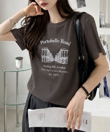 古着風に着映える◎【ロンドンロゴ プリント ベーシック Tシャツ】
