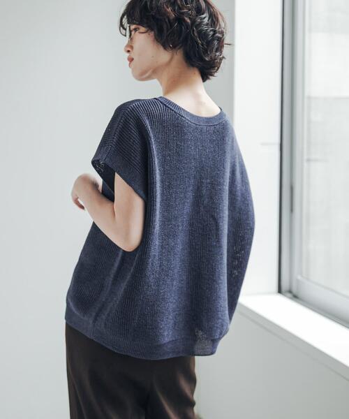 URBAN RESEARCH DOORS(アーバンリサーチドアーズ)の「『洗濯可/UVカット』『UR TECH』Aircare2WAYニットベスト(ベスト・レディース・グレー系その他/ブラウン/ブルー・FREE)」の5枚目の写真