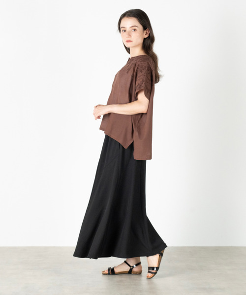 MELROSE claire(メルローズ クレール)の「【ドライボイル刺しゅうブラウス】(シャツ/ブラウス・レディース・オフホワイト/ブラック/ネイビー/ブラウン・FREE)」の20枚目の写真