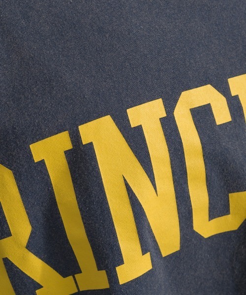 enhaut(アンオート)の「OEパウダー天竺 PRINCETON ロゴ 短丈 ワイドボリューム Tシャツ(Tシャツ/カットソー・レディース・グリーン/ネイビー/アイボリー/チャコールグレー・FREE)」の11枚目の写真