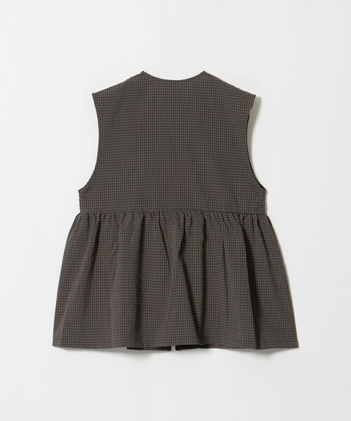 A DAY IN THE LIFE UNITED ARROWS（アデイインザライフユナイテッドアローズ）の「サッカー ペプラム ジップベスト ＜A DAY IN THE LIFE＞（Tシャツ/カットソー・レディース・ダークブラウン/ネイビー/ブラック・FREE）」の10枚目の写真