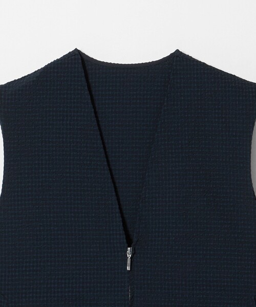 A DAY IN THE LIFE UNITED ARROWS（アデイインザライフユナイテッドアローズ）の「サッカー ペプラム ジップベスト ＜A DAY IN THE LIFE＞（Tシャツ/カットソー・レディース・ダークブラウン/ネイビー/ブラック・FREE）」の18枚目の写真
