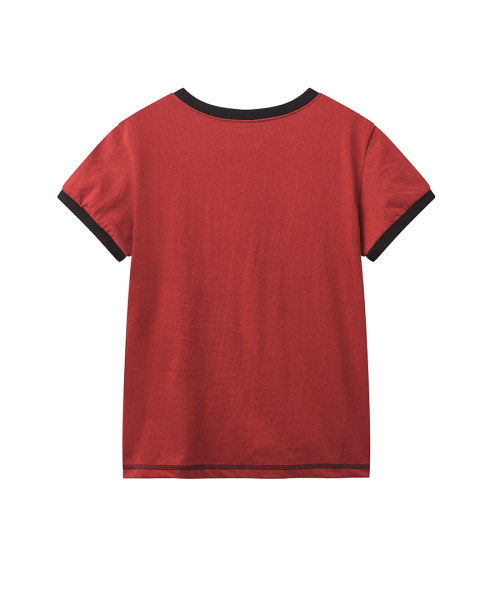 RENSE(レンセ)の「Star Patch Slim Fit Ringer Tee Red(Tシャツ/カットソー・レディース・その他・OS)」の4枚目の写真
