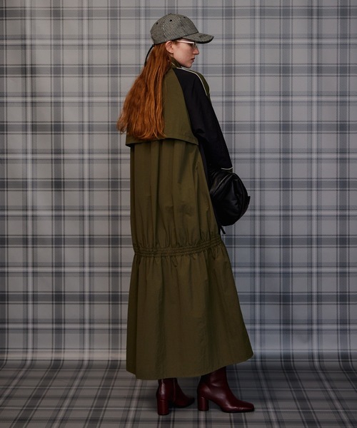 MAISON SPECIAL（メゾンスペシャル）の「Sporty Dress/スポーティワンピース（ワンピース・レディース・ブラック/カーキ/オフホワイト・38/36）」の9枚目の写真