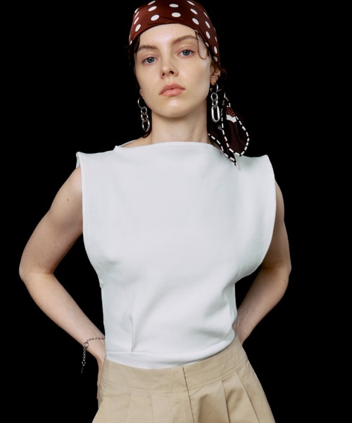 JOSE MOON(ジョゼムーン)の「KNIT BODY SUITS/ニットボディスーツ(ニット/セーター・レディース・ホワイト/ブラック/レッド・FREE)」の15枚目の写真