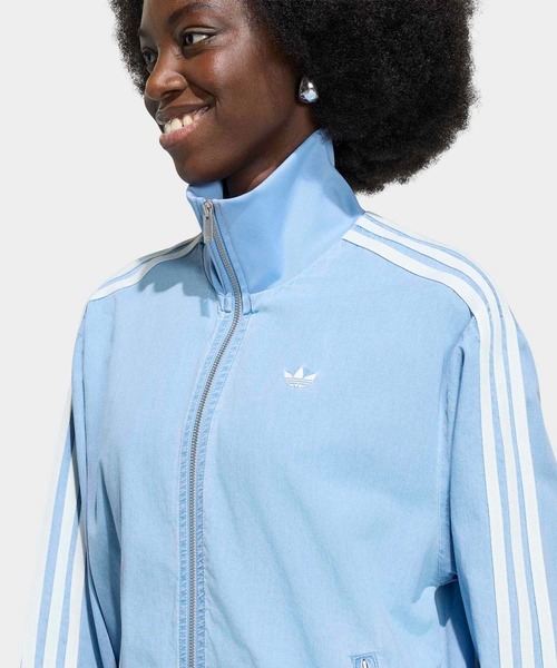 adidas（アディダス）の「アディダス オリジナルス サマーグローライト デニム ファイヤーバード トラックトップ / ジャージ / トラックジャケット / アディダスオリジナルス adidas Originals（ジャージ・レディース・ブルー・XX-LARGE/3XL/LARGE/MEDIUM/SMALL/X-LARGE/X-SMALL）」の3枚目の写真
