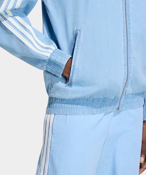 adidas（アディダス）の「アディダス オリジナルス サマーグローライト デニム ファイヤーバード トラックトップ / ジャージ / トラックジャケット / アディダスオリジナルス adidas Originals（ジャージ・レディース・ブルー・XX-LARGE/3XL/LARGE/MEDIUM/SMALL/X-LARGE/X-SMALL）」の4枚目の写真