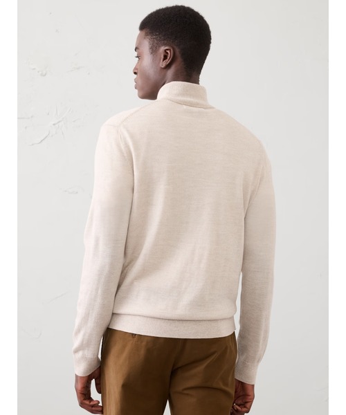 BANANA REPUBLIC FACTORY STORE(バナナリパブリック ファクトリーストア)の「BANANA REPUBLIC FACTORY STORE メリノウールハーフジップセーター(ニット/セーター・メンズ・ブラック/チャコールグレー/ブルー/ネイビー/ナチュラル・M/S/XL/L)」の7枚目の写真