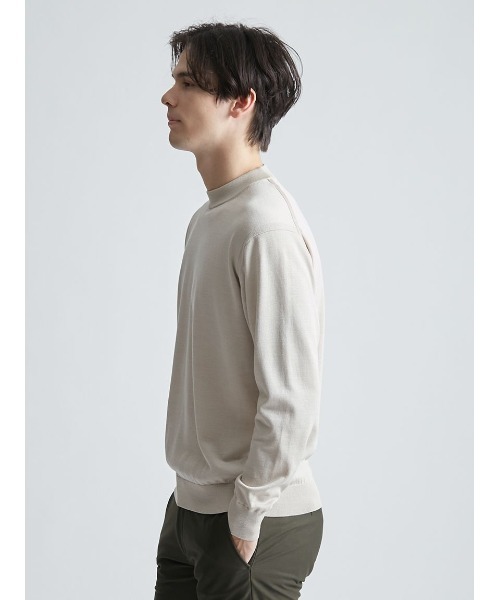 AOURE(アウール)の「ドライシルク LS(ニット/セーター・メンズ・ターコイズブルー系/ブルー/アイボリー/ダークブラウン/チャコールグレー・MEDIUM/LARGE)」の17枚目の写真