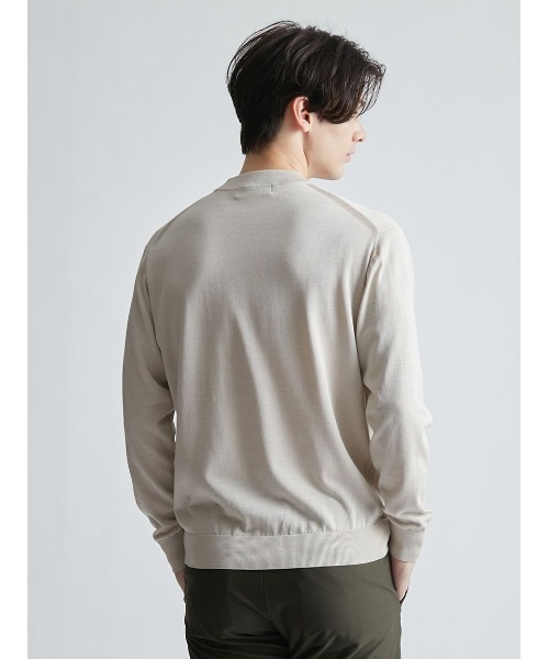 AOURE(アウール)の「ドライシルク LS(ニット/セーター・メンズ・ターコイズブルー系/ブルー/アイボリー/ダークブラウン/チャコールグレー・MEDIUM/LARGE)」の18枚目の写真