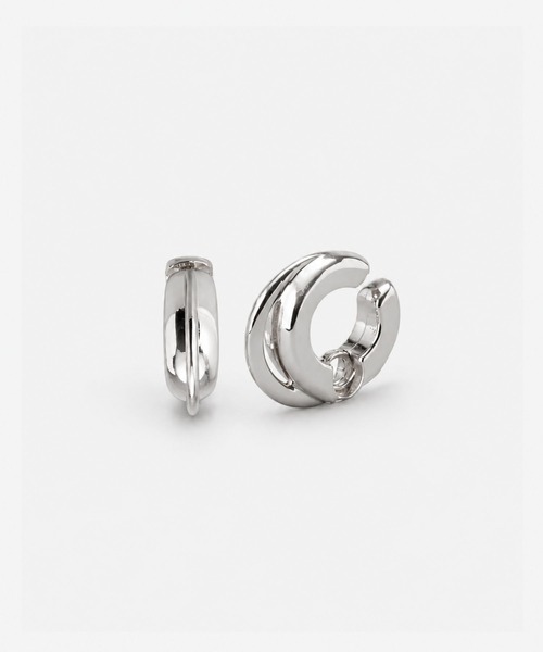 Phoebe(フィービィー)の「【金属アレルギー対応】クレセントカーブスナップイヤリング/ニッケルフリー ピアス見え 小ぶりフープ ベーシック(イヤリング・レディース・イエローゴールド/シルバー/シャンパン・FREE)」の2枚目の写真