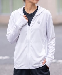 【K-SWISS/ケースイス】接触冷感パーカー/ジップアップフードパーカー