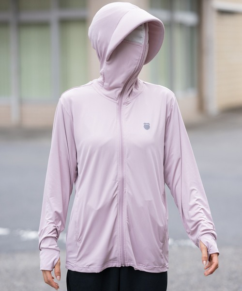 K-SWISS(ケースイス)の「【K-SWISS/ケースイス】接触冷感パーカー/ジップアップフードパーカー(パーカー・レディース・ブラック/ホワイト/ピンク・MEDIUM/LARGE/X-LARGE)」の1枚目の写真