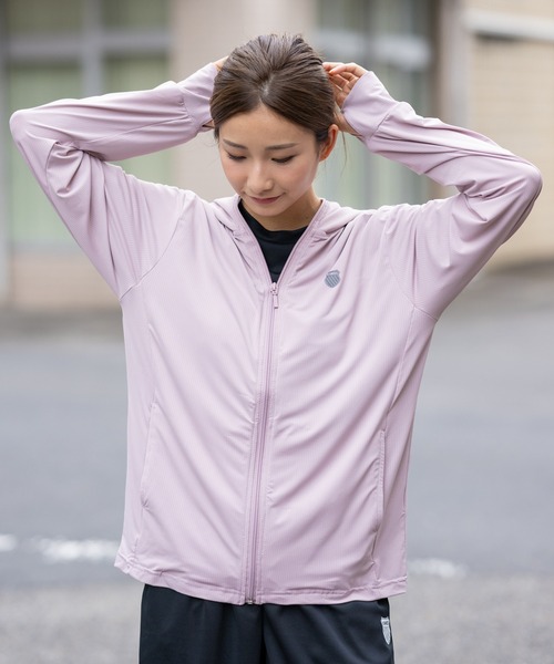 K-SWISS(ケースイス)の「【K-SWISS/ケースイス】接触冷感パーカー/ジップアップフードパーカー(パーカー・レディース・ブラック/ホワイト/ピンク・MEDIUM/LARGE/X-LARGE)」の6枚目の写真