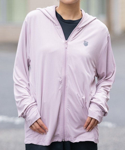 K-SWISS(ケースイス)の「【K-SWISS/ケースイス】接触冷感パーカー/ジップアップフードパーカー(パーカー・レディース・ブラック/ホワイト/ピンク・MEDIUM/LARGE/X-LARGE)」の7枚目の写真