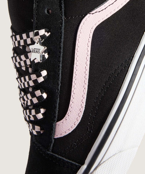 VANS(バンズ)の「オールドスクール / Old Skool BLACK/WHITE VN000D6WY281(スニーカー・メンズ・ブラック×ピンク・4/6/6.5/5/7/5.5/4.5)」の6枚目の写真