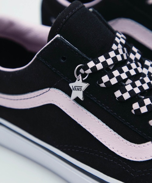 VANS(バンズ)の「オールドスクール / Old Skool BLACK/WHITE VN000D6WY281(スニーカー・メンズ・ブラック×ピンク・4/6/6.5/5/7/5.5/4.5)」の7枚目の写真