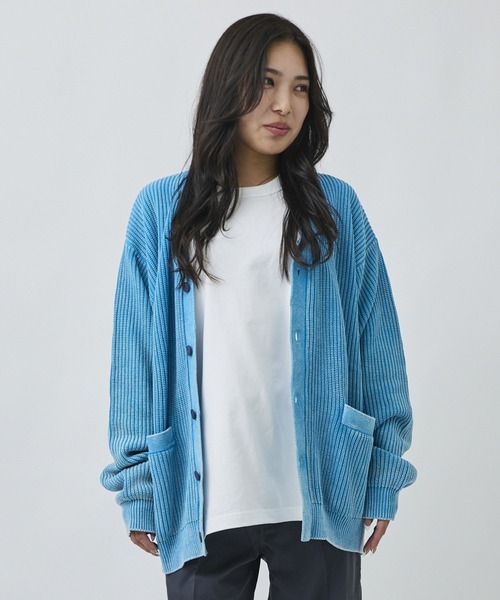 ムラサキスポーツ(ムラサキスポーツ)の「DEAR LAUREL/ディアローレル ニット セーター カーディガン PIGMENT KNIT DL26F-1301(ニット/セーター・メンズ・ネイビー/ターコイズブルー/ブラック・M/L)」の12枚目の写真