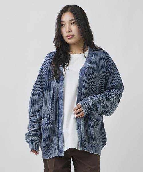 ムラサキスポーツ(ムラサキスポーツ)の「DEAR LAUREL/ディアローレル ニット セーター カーディガン PIGMENT KNIT DL26F-1301(ニット/セーター・メンズ・ネイビー/ターコイズブルー/ブラック・M/L)」の7枚目の写真
