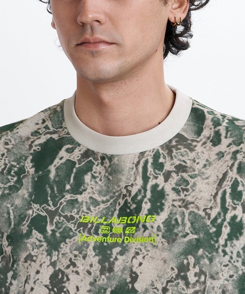BILLABONG(ビラボン)の「BILLABONG メンズ ADIV TEE Tシャツ 【2026年秋冬モデル】/ビラボンダンボールニット半袖Tシャツ(Tシャツ/カットソー・メンズ・ブラック/カモフラージュ・LARGE/MEDIUM)」の4枚目の写真