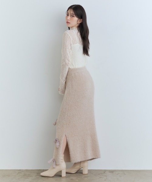Tiny EDEN(タイニーエデン)の「【中野恵那 着用】レースシアートップス(前後2WAY)(Tシャツ/カットソー・レディース・ブラック/クリーム・FREE)」の10枚目の写真