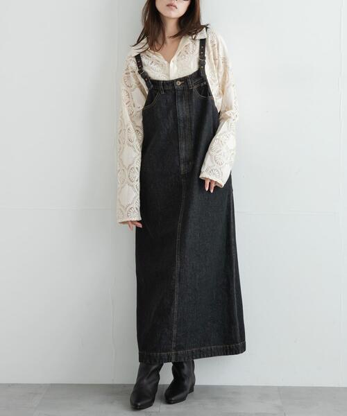 URBAN RESEARCH Sonny Label(アーバンリサーチサニーレーベル)の「デニムキャミジャンパースカート(ジャンパースカート・レディース・インディゴブルー/ブラック・FREE)」の1枚目の写真
