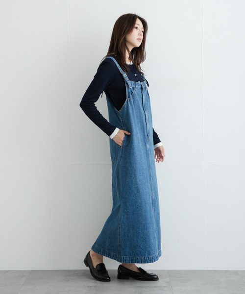 URBAN RESEARCH Sonny Label(アーバンリサーチサニーレーベル)の「デニムキャミジャンパースカート(ジャンパースカート・レディース・インディゴブルー/ブラック・FREE)」の3枚目の写真