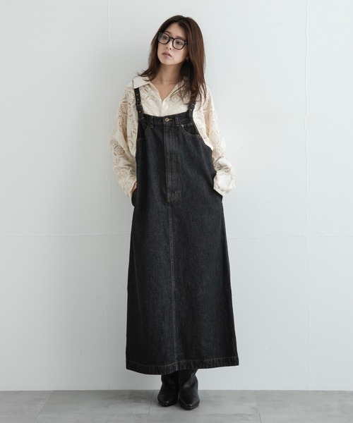 URBAN RESEARCH Sonny Label(アーバンリサーチサニーレーベル)の「デニムキャミジャンパースカート(ジャンパースカート・レディース・インディゴブルー/ブラック・FREE)」の7枚目の写真