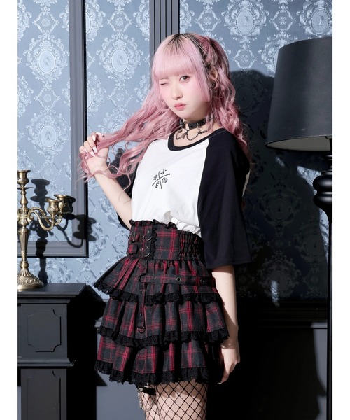 NOEMIE（ノエミー）の「ラグランデビルバックプリントTシャツ（Tシャツ/カットソー・レディース・ダークグレー/パープル/オフホワイト・M）」の11枚目の写真
