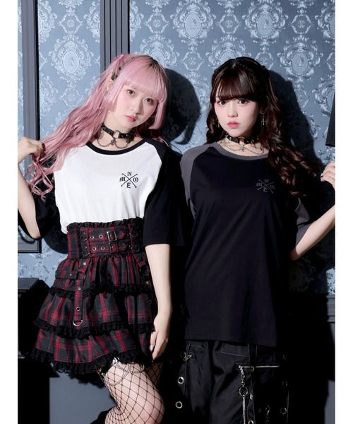 NOEMIE（ノエミー）の「ラグランデビルバックプリントTシャツ（Tシャツ/カットソー・レディース・ダークグレー/パープル/オフホワイト・M）」の14枚目の写真