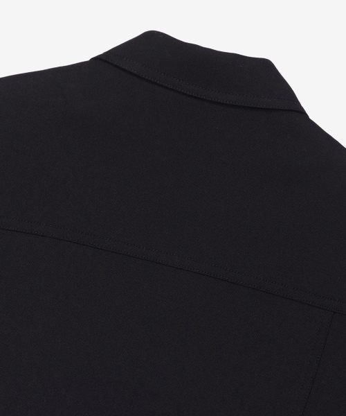 MINDBRIDGE(マインドブリッジ)の「COUTURE ブラックツイル ジップアップ セミオーバーサイズ トラッカージャケット(デニムジャケット・メンズ・ブラック・100/110/95/105)」の8枚目の写真