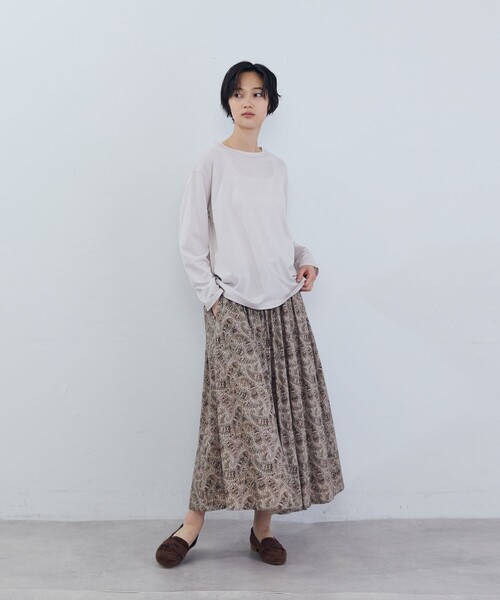 ADIEU TRISTESSE(アデュートリステス)の「リバティプリントギャザースカート(スカート・レディース・ブルー系その他/ベージュ系その他・38)」の3枚目の写真