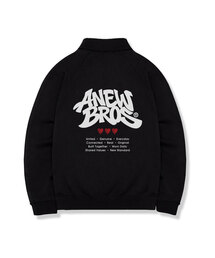 アーバンバックグラフィックオーバーサイズトラックカラーバンジップスウェット2カラー[ANBM_8006]