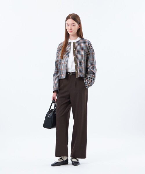 MACKINTOSH PHILOSOPHY(マッキントッシュ フィロソフィー)の「【IVENREY SHORT(イベンリーショート)】(ノーカラーコート・レディース・ブラック/ブラウン・38)」の8枚目の写真