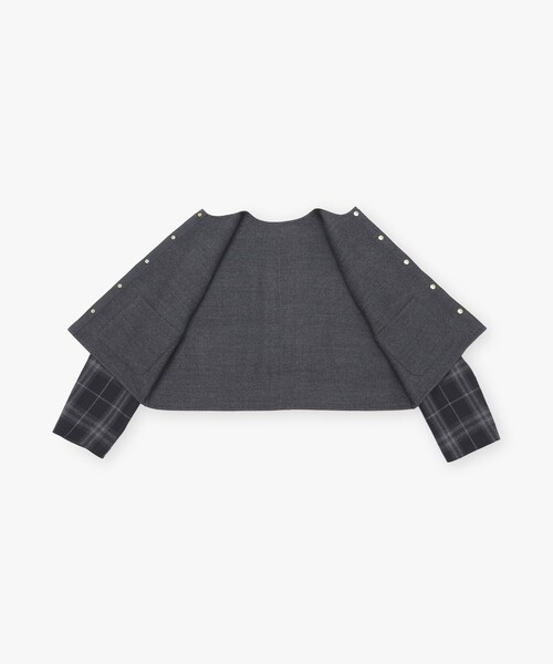 MACKINTOSH PHILOSOPHY(マッキントッシュ フィロソフィー)の「【IVENREY SHORT(イベンリーショート)】(ノーカラーコート・レディース・ブラック/ブラウン・38)」の15枚目の写真