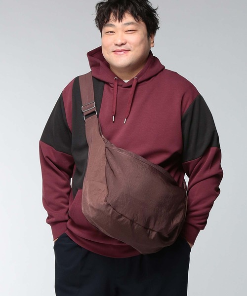 B&T CLUB(ビーティークラブ)の「パーカー メンズ 大きいサイズ ポンチスウェット 切替プルパーカー B&T CLUB (ビーアンドティークラブ)(パーカー・メンズ・ブラック/ワイン/カーキ・X4(8L~9L)/X3(6L~7L)/X2(4L~5L)/X1(3L~4L))」の10枚目の写真