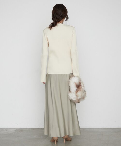 LOUNGEDRESS(ラウンジドレス)の「《シーズンレスで活躍》フィブリルマーメイドスカート 秋服(スカート・レディース・ベージュ/ブラック・36/38)」の16枚目の写真