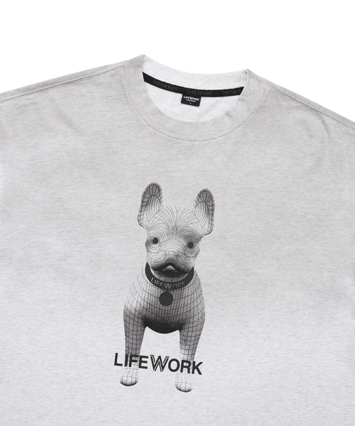 LIFE WORK（ライフワーク）の「共用) 3Dラドックスプレー半袖Tシャツ（Tシャツ/カットソー・レディース・ライトピンク/ライトグレー/チャコールグレー・X-SMALL/SMALL/MEDIUM/LARGE/X-LARGE）」の5枚目の写真