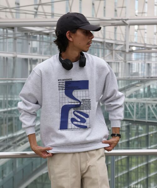FFEIN(フェイン)の「*新色追加【FFEIN(フェイン)】ヘビーウエイト線画アートスウェット / 裏起毛 スウェット アート クルーネック プリント(スウェット・メンズ・ブラウン/サックスブルー/ブラック/ネイビー/アッシュグレー・SMALL/MEDIUM/LARGE)」の20枚目の写真