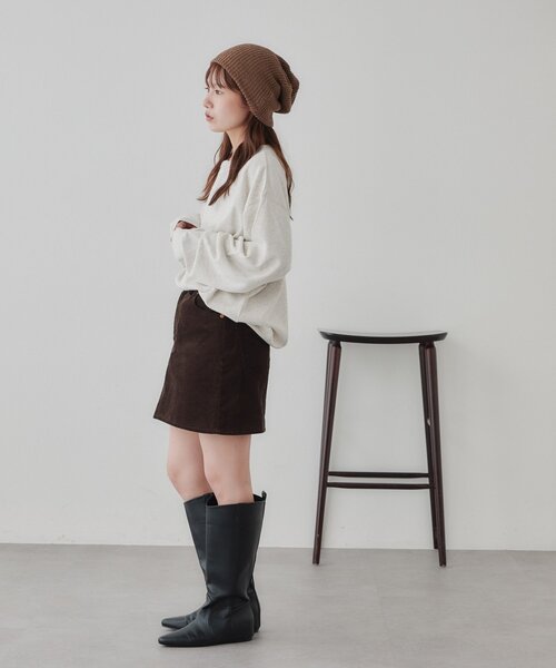 DISCOAT(ディスコート)の「【Enlude】ピグメント裏毛ヘンリーネック《ユニセックス》(Tシャツ/カットソー・レディース・ブラック/ピンク/ブラウン/ライトベージュ・MEDIUM/LARGE)」の17枚目の写真