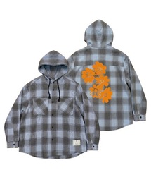EFFECTEN（エフェクテン）の「ms6666-Heavy flannel check hooded shirts フードチェックシャツ(efsc-17)（シャツ/ブラウス）」