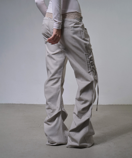 FANCY CLUB（ファンシークラブ）の「ベルト付きフレアシャーリングパンツ (BEIGE) F26ZD468（その他パンツ・レディース・その他・SMALL/MEDIUM）」の11枚目の写真