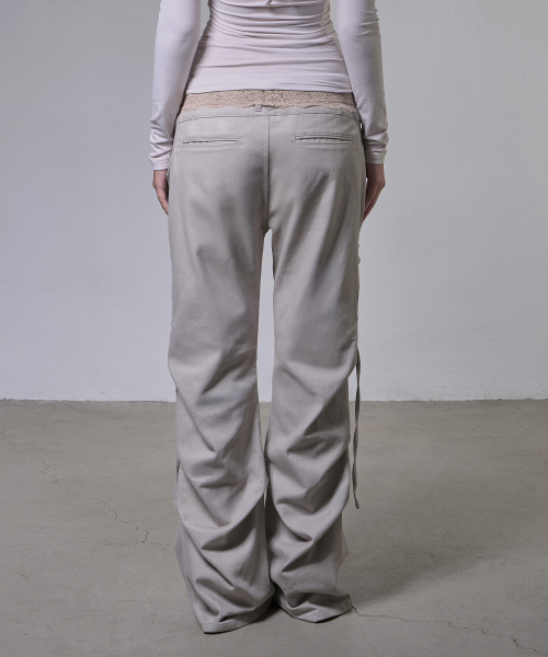 FANCY CLUB（ファンシークラブ）の「ベルト付きフレアシャーリングパンツ (BEIGE) F26ZD468（その他パンツ・レディース・その他・SMALL/MEDIUM）」の5枚目の写真