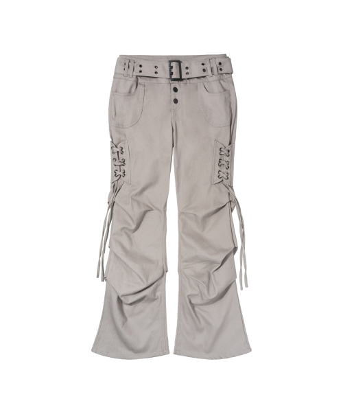 FANCY CLUB（ファンシークラブ）の「ベルト付きフレアシャーリングパンツ (BEIGE) F26ZD468（その他パンツ・レディース・その他・SMALL/MEDIUM）」の7枚目の写真