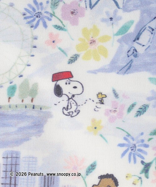Afternoon Tea（アフタヌーンティー）の「スクエアミニトートバッグ/リバティプリント/PEANUTS（トートバッグ・レディース・ライトブルー・ONE SIZE）」の5枚目の写真