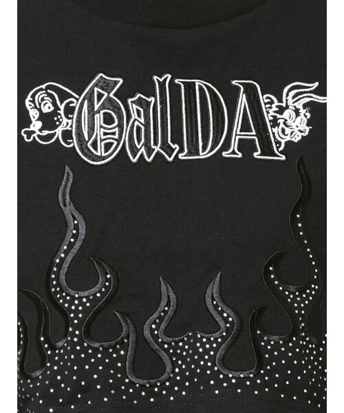 GYDA(ジェイダ)の「GYDA×GALFY bijou fire pattern shortロンT(Tシャツ/カットソー・レディース・ブラック/オフホワイト・FREE)」の11枚目の写真