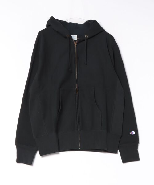 Champion(チャンピオン)の「【CHAMPION/チャンピオン】【コットン素材はアメリカ綿100%】REVERSE WEAVE リバースウィーブ 裏起毛ジップフーデッドスウェットシャツ フルジップパーカー フーディ C3-Y134 サステナブルコットン エクスパンションガゼット タフ ネームタグ ユニセックス(パーカー・メンズ・オフホワイト/ダークネイビー/ブラック/グレー・LARGE/X-LARGE/XX-LARGE/MEDIUM)」の3枚目の写真